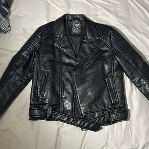 All Black Leather Jordan Craig Jacket